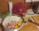 ,,Babka ziemniaczana na bazie młodych ziemniaków i cebuli,, krok przepisu 2 zdjęcie