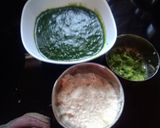 A picture of step 8 of Stuffed peanut chickpeas koftas in Spinach Curry.