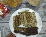 Gambar langkah 5 resipi Jejari roti coklat.