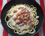 Foto del paso 7 de la receta: Pasta con salsa de aguacate y atún