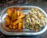 A picture of step 2 of Fried Yam Finger Chips.