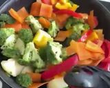 A picture of step 1 of Veggies Flan.