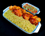 عکس مرحله 2 از دستور باقالی پلو با عطر دارچین همراه با روش پخت متفاوت مرغ 😋😍