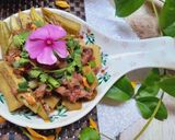 Hình bước làm 2 của món Đậu bắp hấp thịt xay