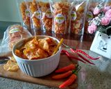 Foto langkah ke 9 dari resep Klengkam Kentang Balado awet renyah.