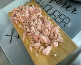 A picture of step 8 of Crozets with Tuna, Red Onion, and Mascarpone Gorgonzola Blend.