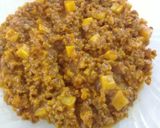 عکس مرحله 1 از دستور خوراک گوشت چرخکرده با کاری