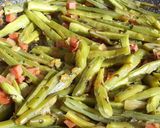 Foto del paso 7 de la receta: Judías crujientes salteadas con jamón y albahaca