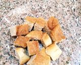 A picture of step 1 of Bread Dhokla.