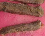 A picture of step 2 of Bacon wrapped venison.