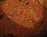 A picture of step 5 of Bendekaya pulisu/ bhindi Andhra style.