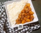 A picture of step 1 of Sweet potatoes curry.