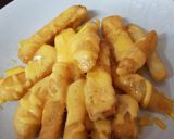 A picture of step 4 of My Cheesey Chips with homemade Sweet Chilli Cheese Sauce. 😉.