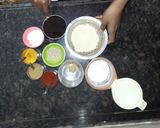 A picture of step 2 of Alu vadi.