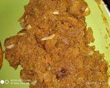 A picture of step 2 of Aata halwa.