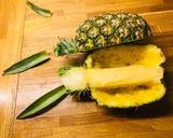 A picture of step 1 of Thai Pineapple fried rice.