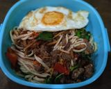 รูปขั้นตอนการทำที่ 5 ของ เนื้อวากิว,สปาเกตตี,ผัดขี้เมา,ไข่ดาว - คีโต