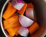 A picture of step 1 of Carrot thoran (kerala style).
