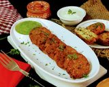 फलाहारी समा आलू टिक्की और चटपटी हरी चटनी (Falahari Tikki and Hari Chutney Recipe in Hindi) रेसिपी चरण 13 फोटो