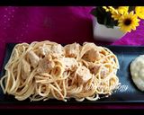 A picture of step 2 of Spaghetti Chicken Lazone With Mashed Potatoes.
