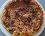 Une image de l'étape 4 de Omelette aux asperges vertes,pommes de terre,lardons et oignons.