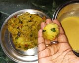 A picture of step 4 of Street wala aloo chop.