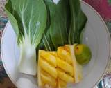 Jus sehat #1 sayur buah (sawi, nanas jeruk nipis) langkah memasak 1 foto
