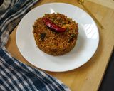 A picture of step 5 of Sprouts Jowar Upma.