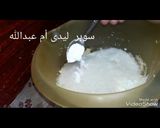 A picture of step 3 of Basbousa.