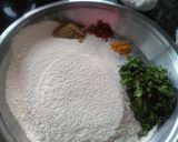 A picture of step 1 of Thepla Pizza.