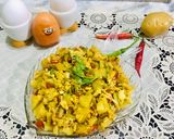 A picture of step 5 of Aloo anday ki bujia.