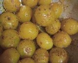 A picture of step 2 of Amla Achar balls.