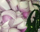 A picture of step 1 of Onion And Green Chillies Paste 🌶️🌶️.