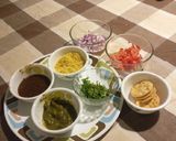 A picture of step 2 of Sev puri.