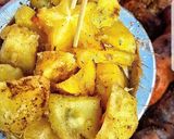 A picture of step 7 of Shakarkandi chaat.