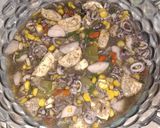 Foto langkah ke 7 dari resep Cumi Hitam tofu jagung.
