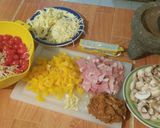Foto del paso 1 de la receta: Champiñones y Tocino Gratinados/Cherry y Germen de Soya Salteado