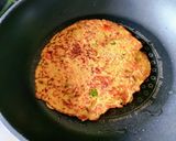 A picture of step 5 of Veggies Sattu Chilla.