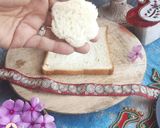 A picture of step 3 of Butterfly pea flower bread cham cham.