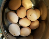 A picture of step 1 of Deviled Eggs.
