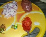 A picture of step 1 of Minced beef fried rice.