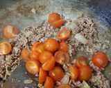 A picture of step 4 of My Tomato Hot Peppered Steak Mince meal with Veg😀.