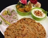 A picture of step 15 of Laccha Paratha with Aloo Sabzi.