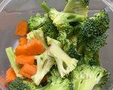 Hình bước làm 3 của món Mì udon hầm rau củ Eatclean