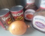 A picture of step 3 of Ky Country Hambone BBQ Beans (stovetop bbq baked beans).