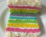 Foto langkah ke 15 dari resep Rainbow Cake Kukus Ny.Liem Super Lembut.