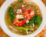 Hình bước làm 2 của món Miến thịt bằm, tôm tươi 🦐
