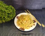 A picture of step 1 of Veg Fried Rice.