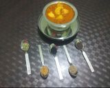A picture of step 4 of Panch foran potato curry.
