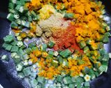 A picture of step 4 of Bhindi masala.